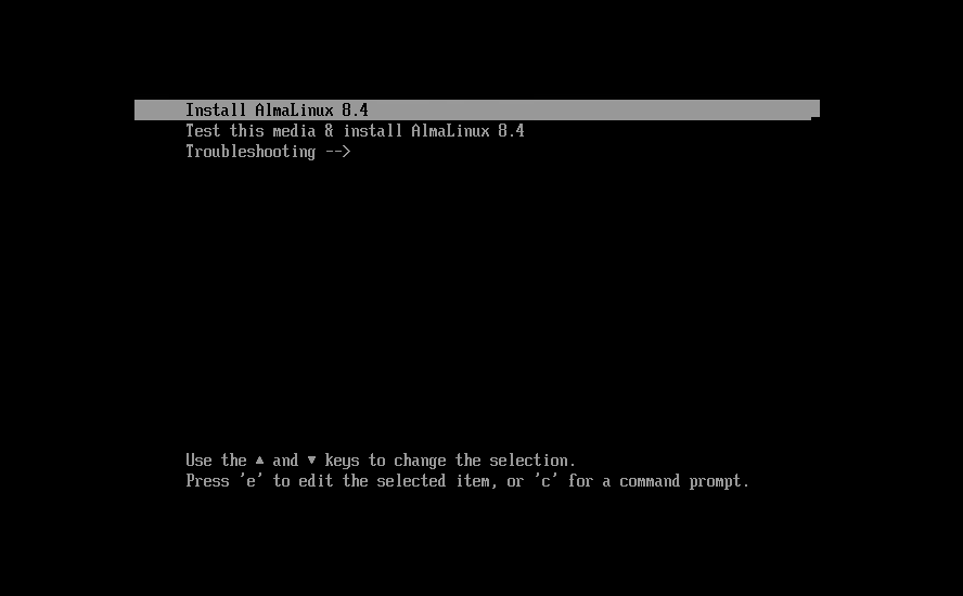 Installing AlmaLinux